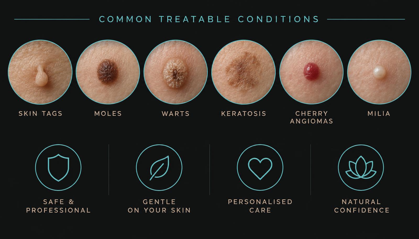 Common skin conditions treated at the clinic